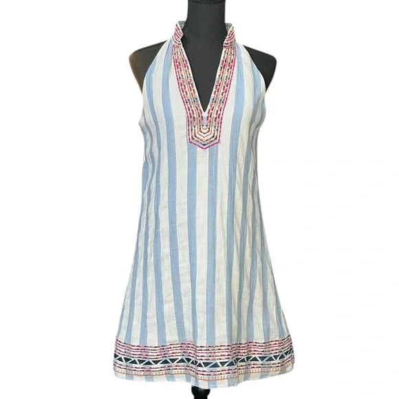 THML Tank Style Embroidered Bohemian Shift Dress - Picture 4 of 13